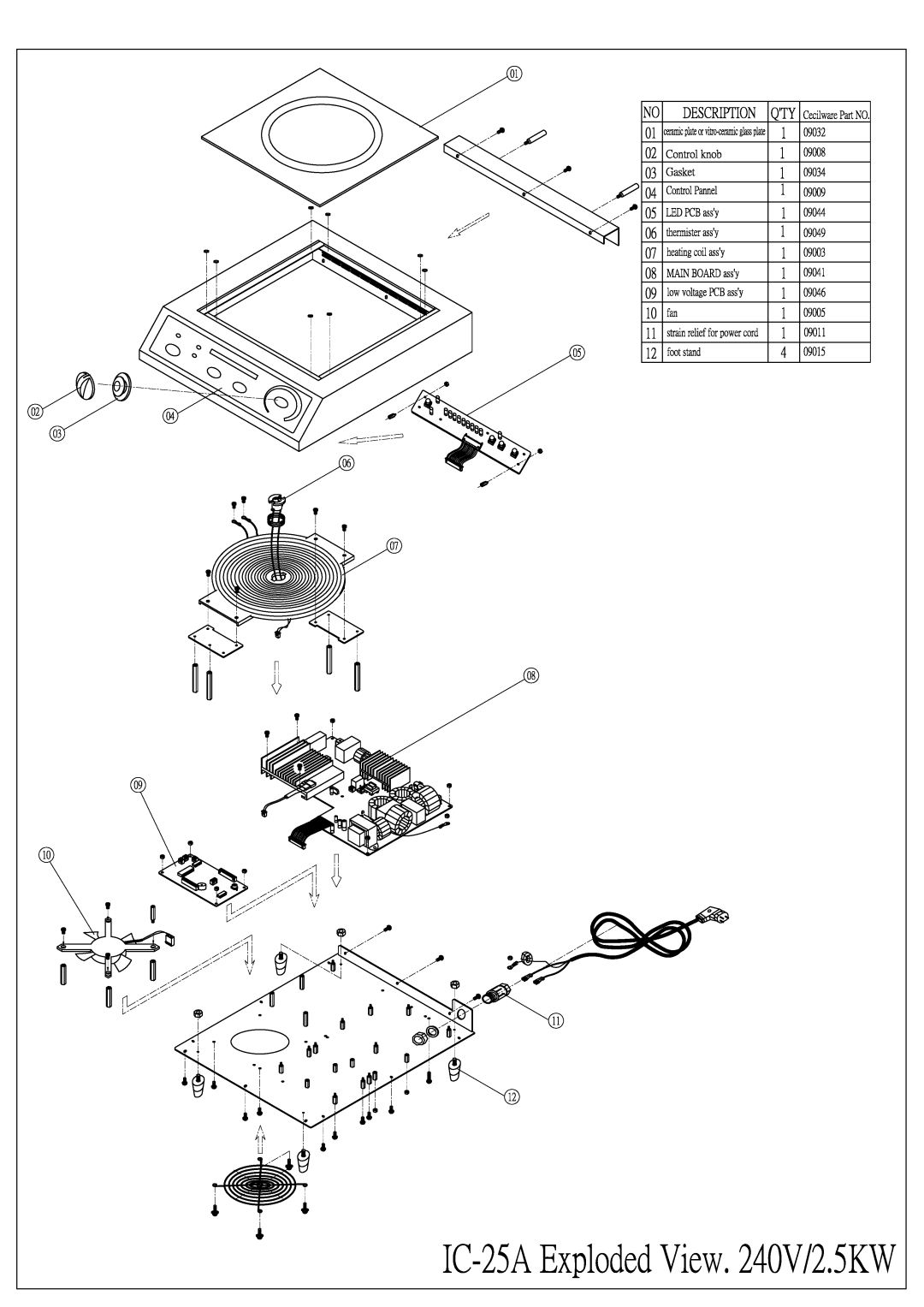 Cecilware IC-22A, IC-18A, IC-25A operation manual 