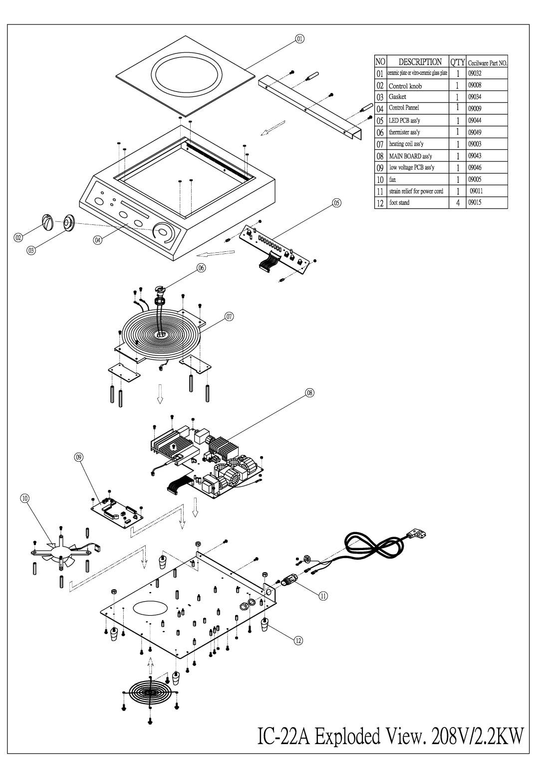 Cecilware IC-18A, IC-22A, IC-25A operation manual 