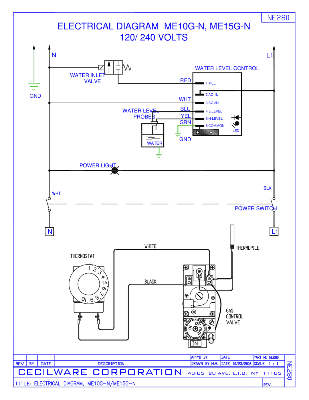 Cecilware ME15-GN, ME10-GN operation manual Cecilware Corporation 