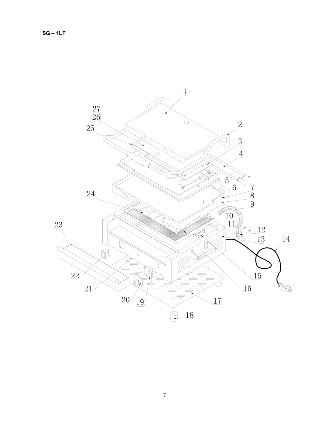 Cecilware SG-1SG operation manual SG 1LF 