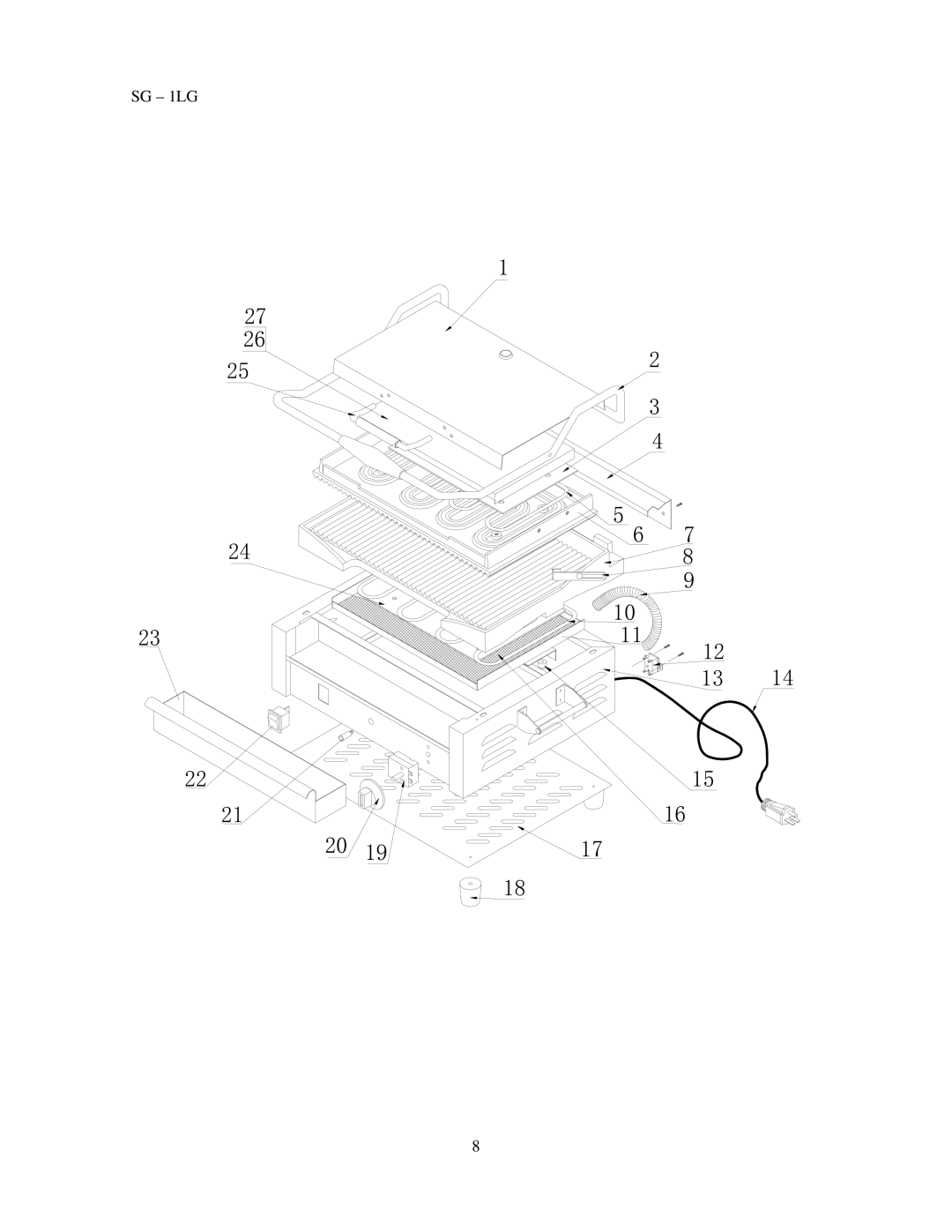 Cecilware SG-1SG operation manual SG 1LG 