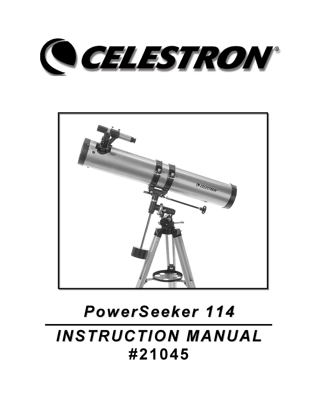 Celestron 114 manual PowerSeeker 