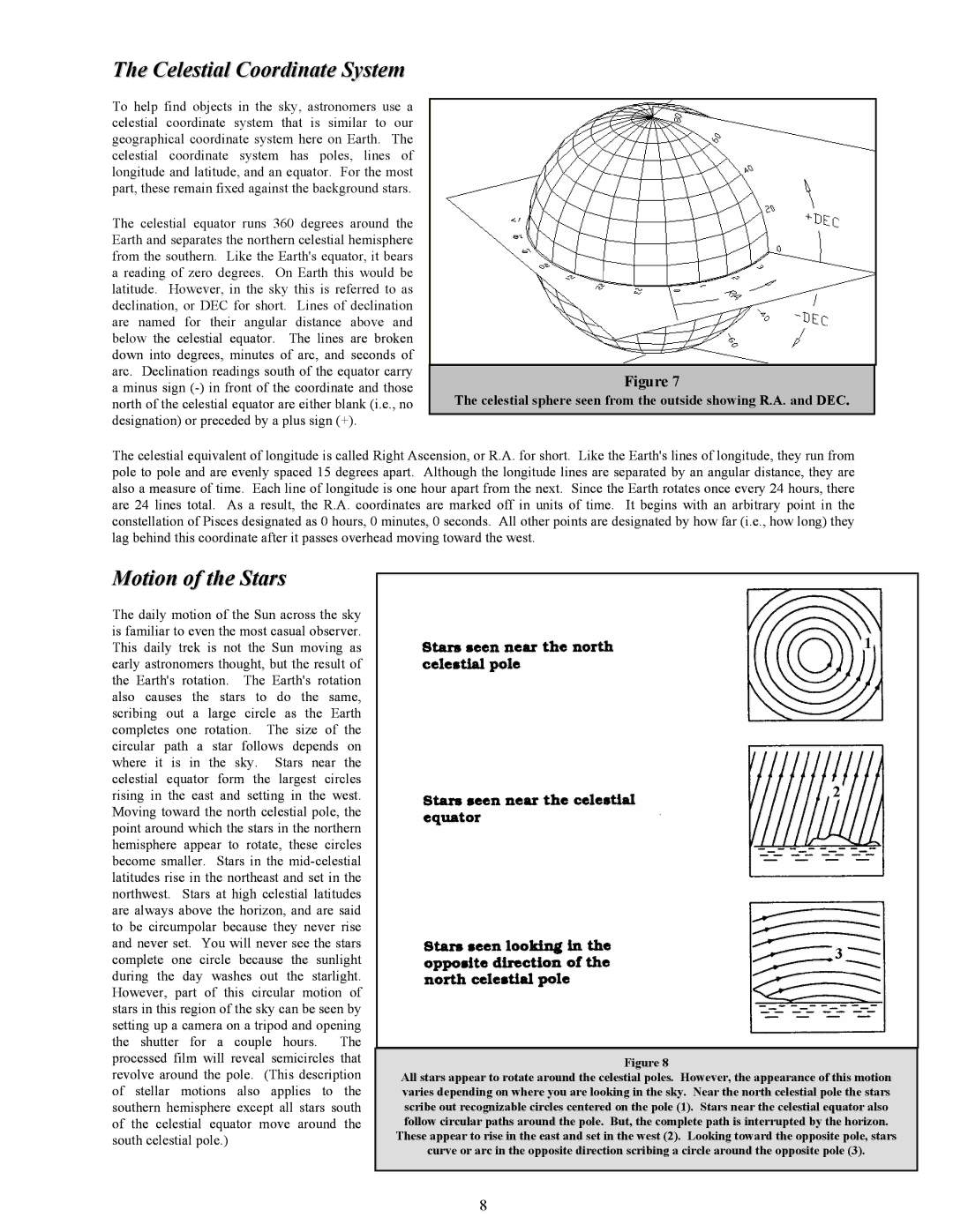 Celestron 127 manual Celestial Coordinate System 