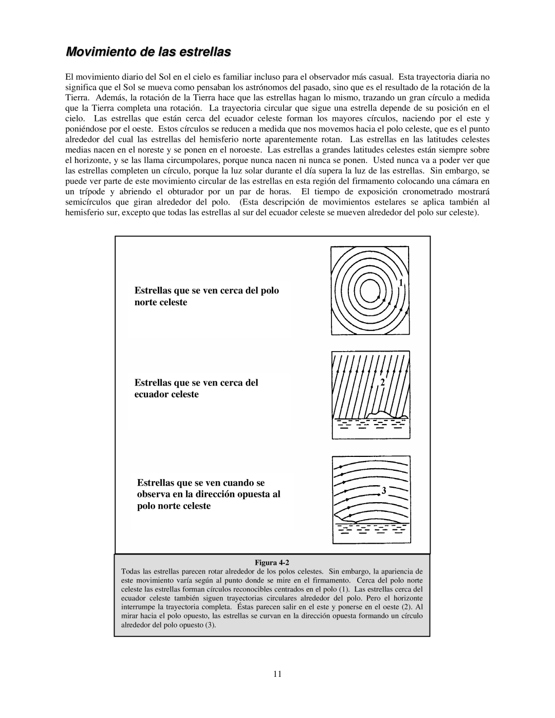 Celestron 21035 manual Movimiento de las estrellas, Figura 