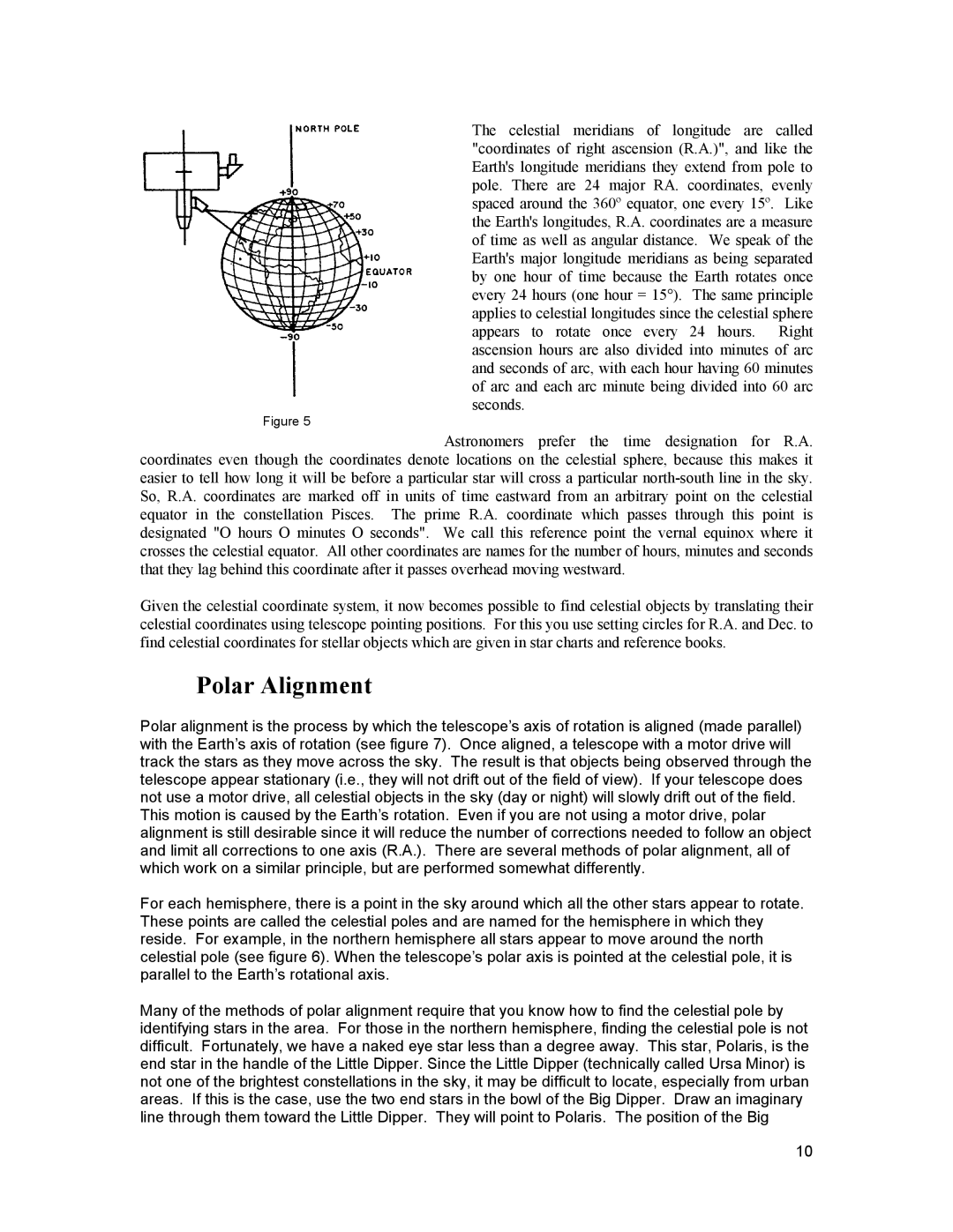 Celestron 21016, 21077, 31027, 1510 instruction manual Polar Alignment 