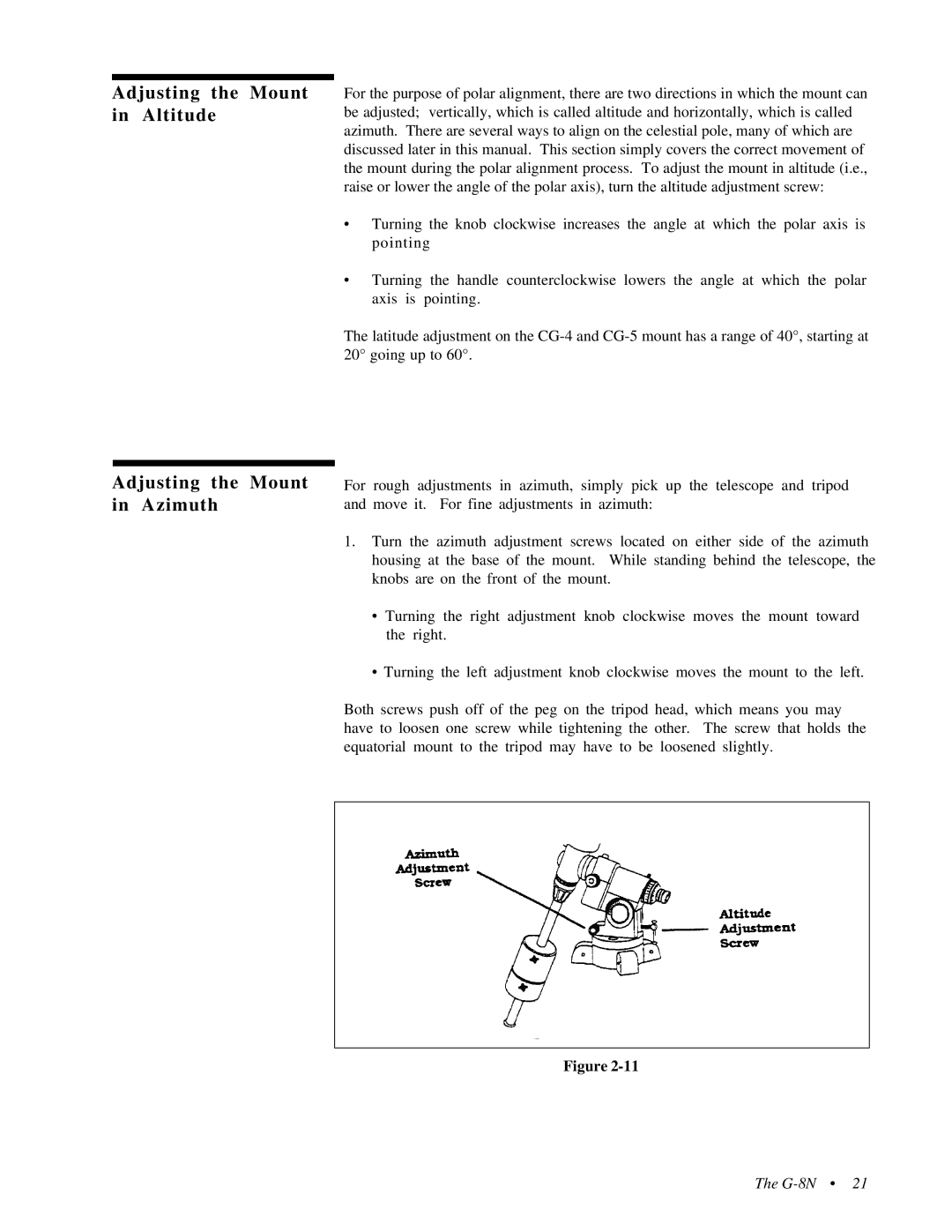 Celestron 31058, 31056 instruction manual G-8N 