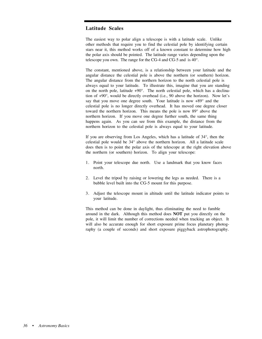 Celestron 31056, 31058 instruction manual Latitude Scales 