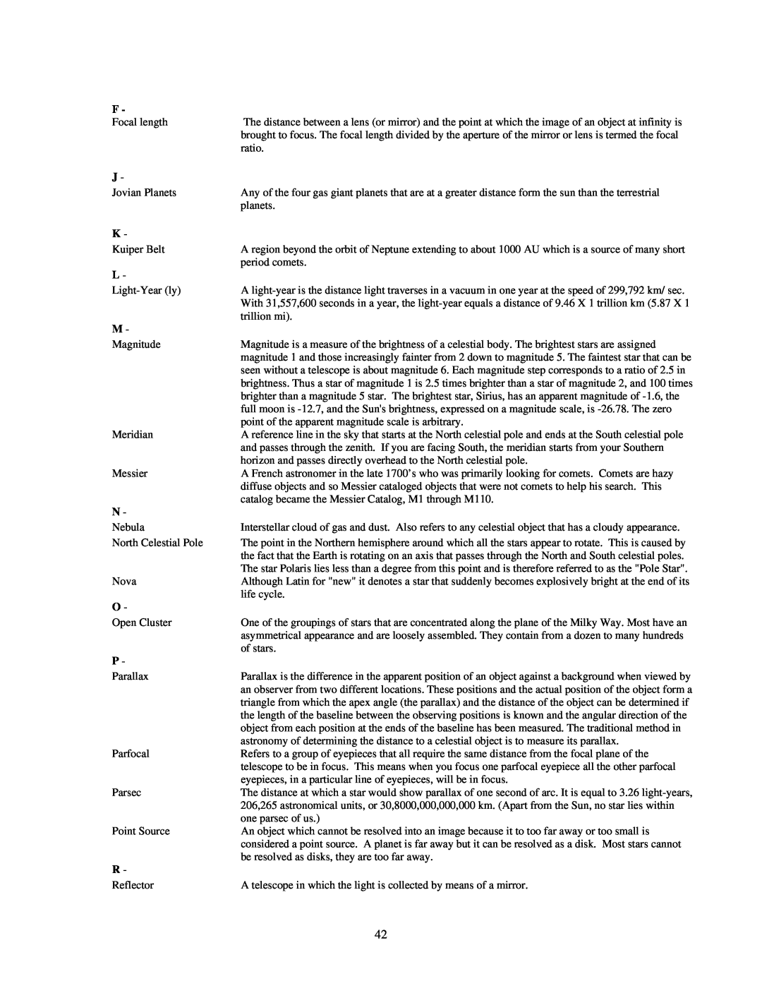 Celestron 4SE instruction manual 