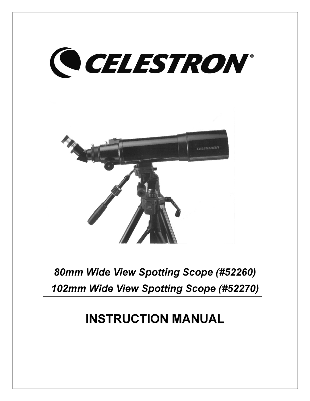 Celestron 52270, 52260 instruction manual 