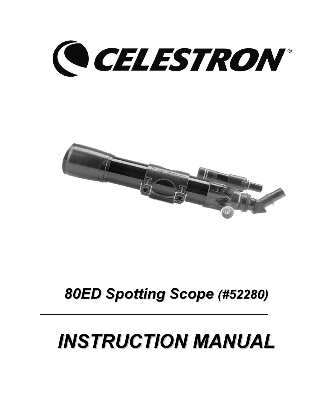 Celestron manual 80ED Spotting Scope #52280 