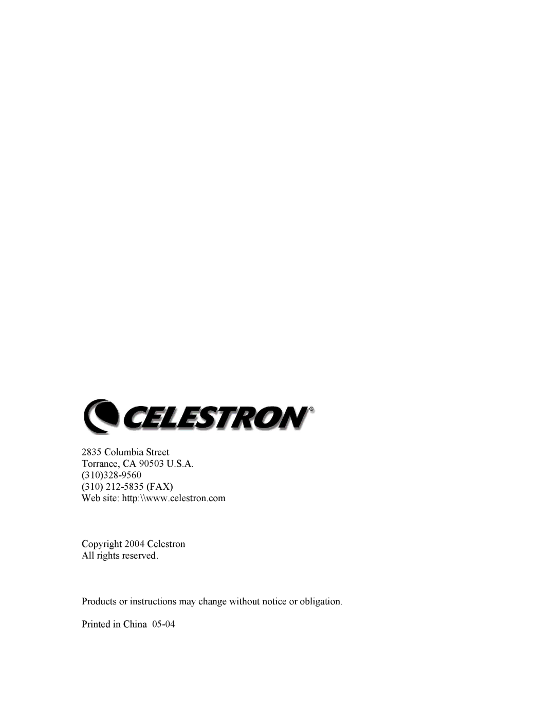 Celestron 80ED manual 