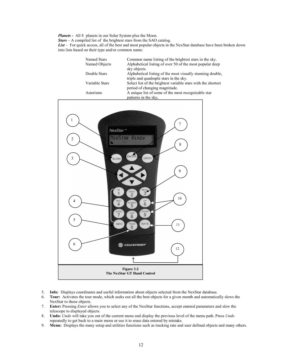 Celestron 80GTL manual NexStar GT Hand Control 