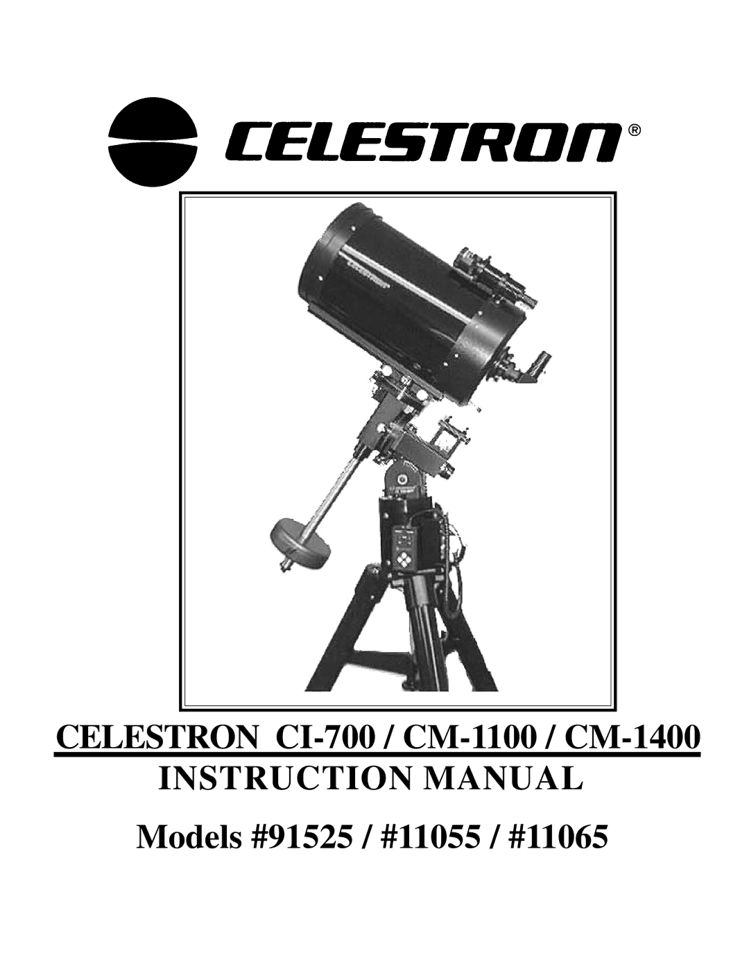 Celestron 11055, 91525, 11065 instruction manual 