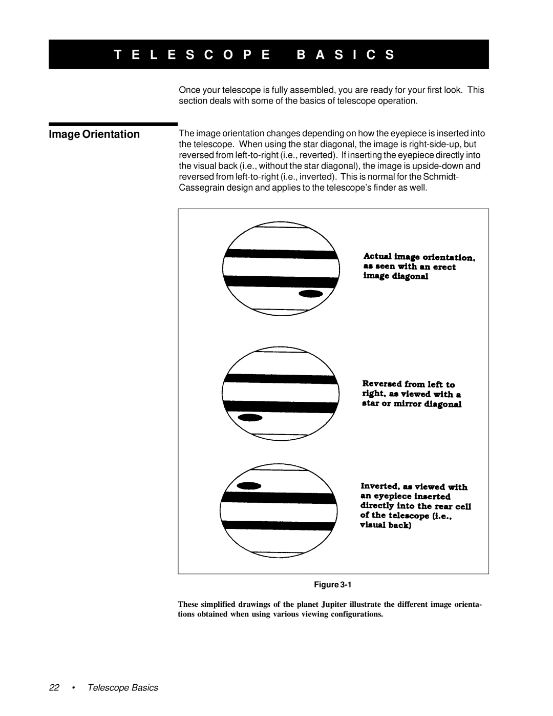 Celestron 11065, 91525, 11055 instruction manual L E S C O P E B a S I C S, Image Orientation 