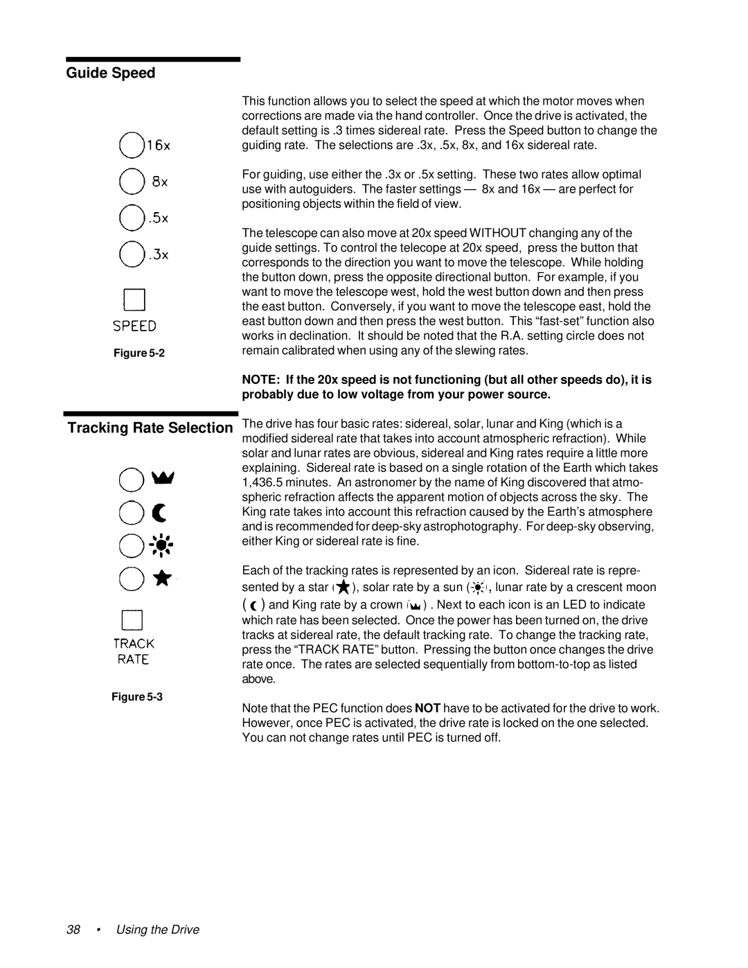 Celestron 91525, 11055, 11065 instruction manual Guide Speed 