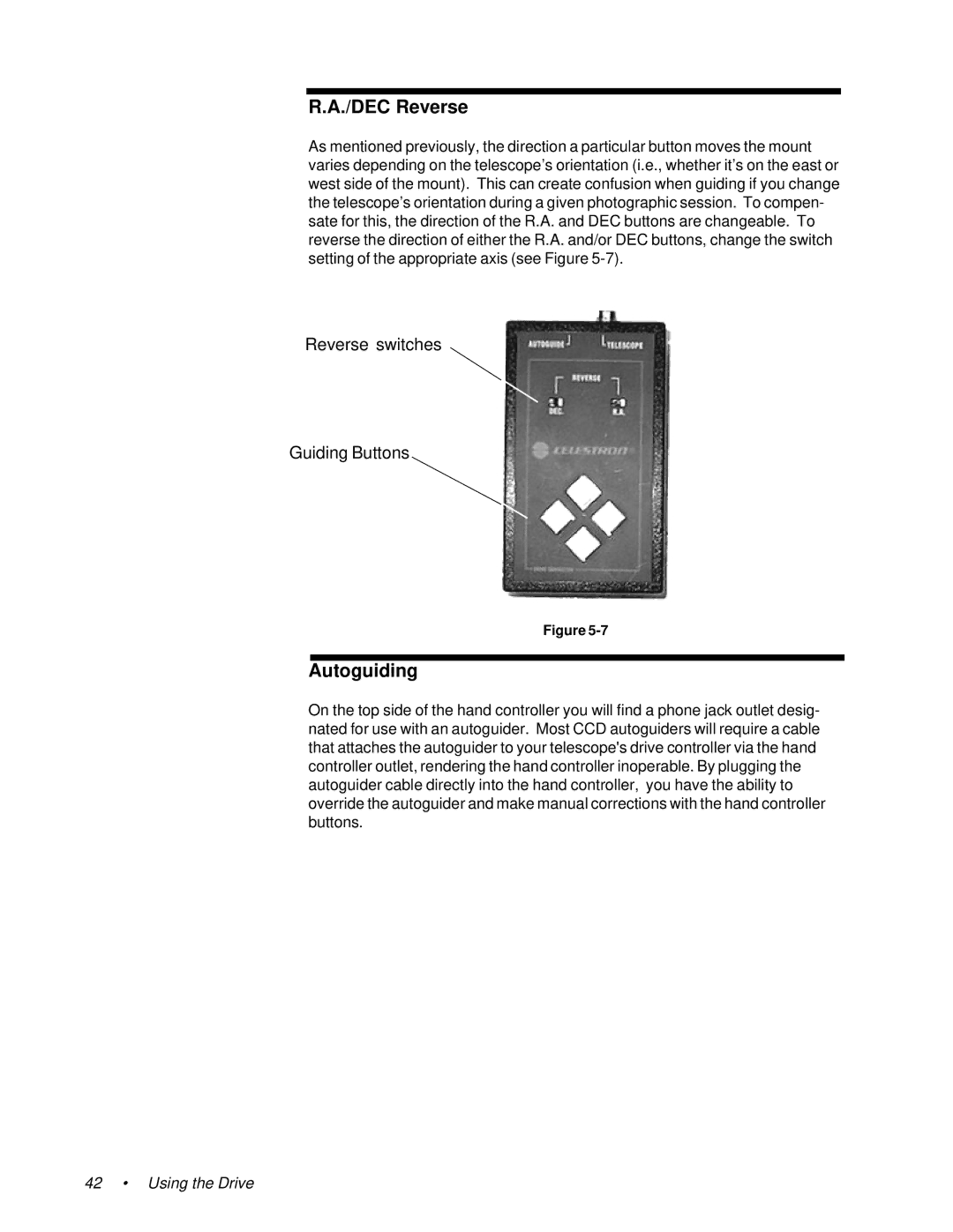 Celestron 11055, 91525, 11065 instruction manual DEC Reverse, Autoguiding 