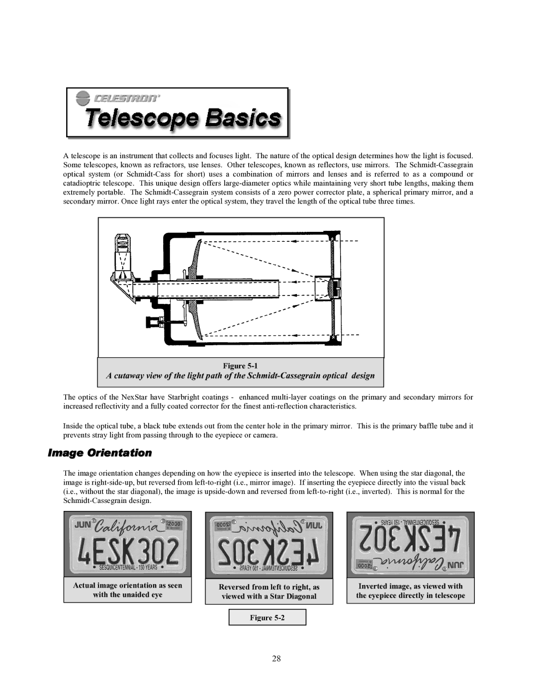 Celestron 93507 manual Image Orientation 