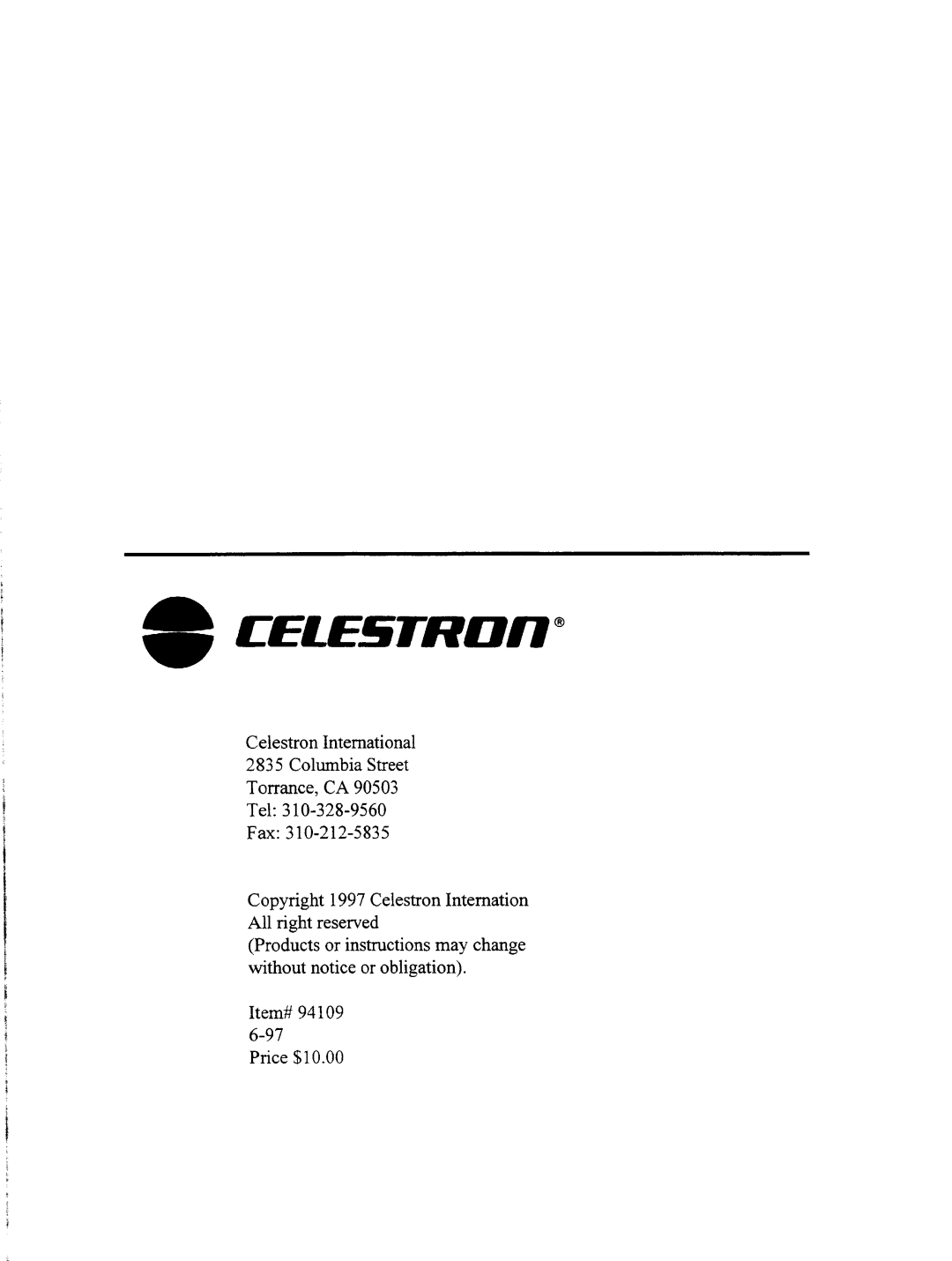 Celestron C4.5 manual 