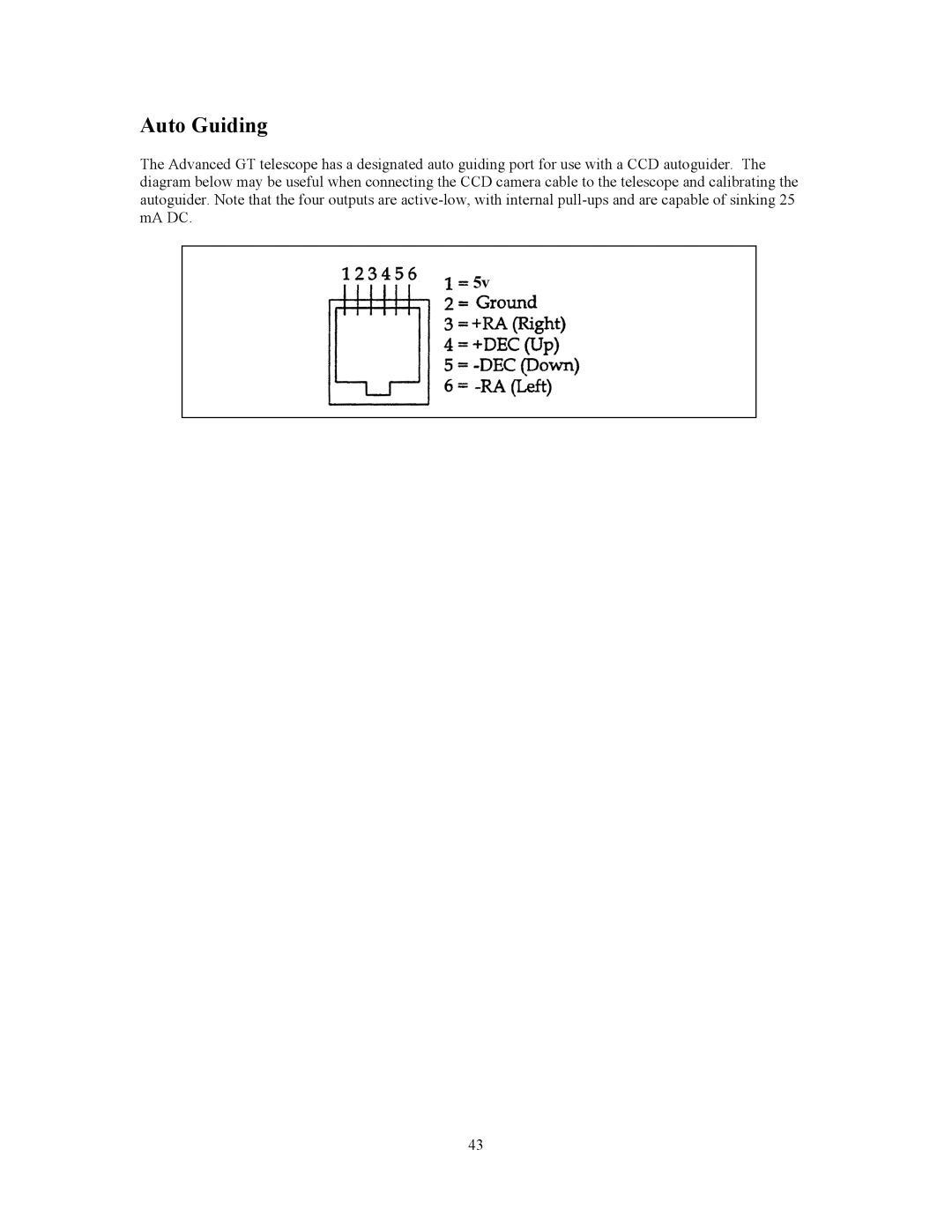 Celestron C6-RGT manual Auto Guiding 