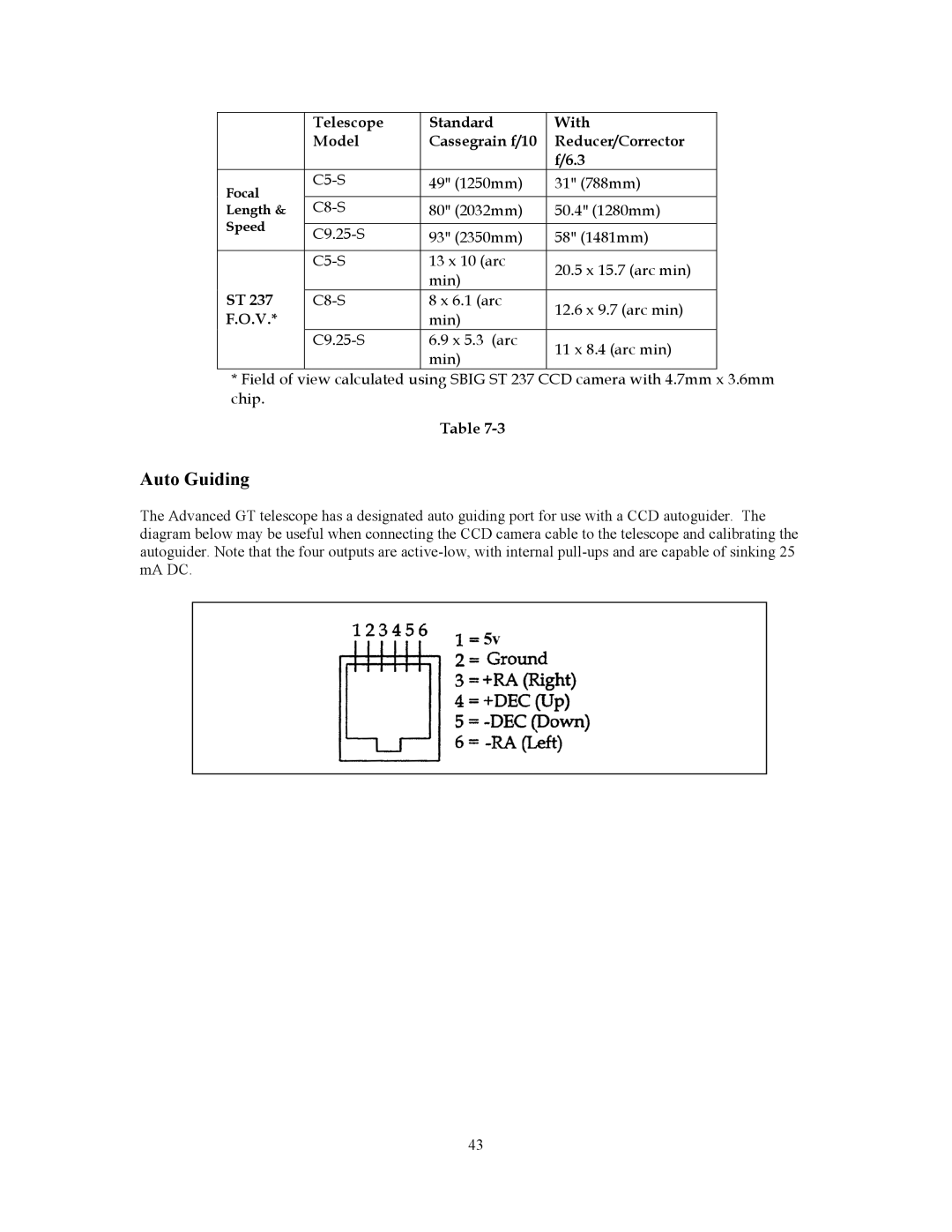 Celestron C5-S, C8-S, C9.25-S instruction manual Auto Guiding 