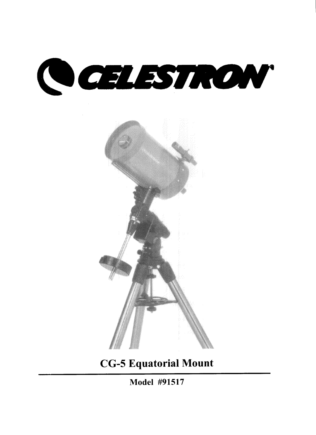 Celestron 91517, CG-5 manual 