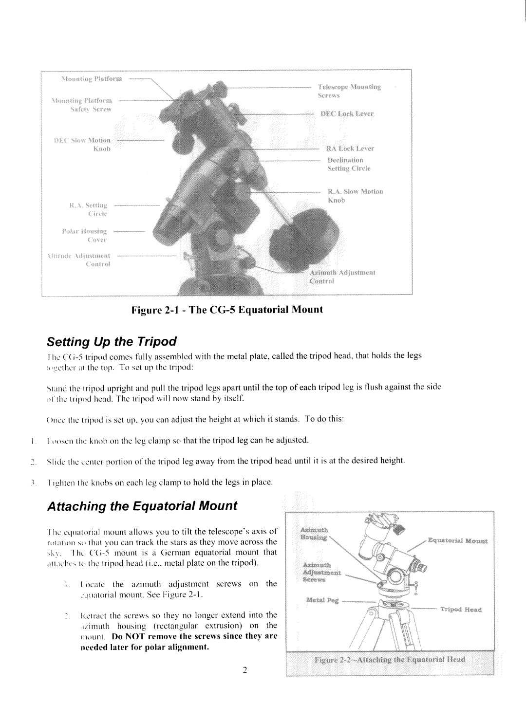 Celestron CG-5, 91517 manual 