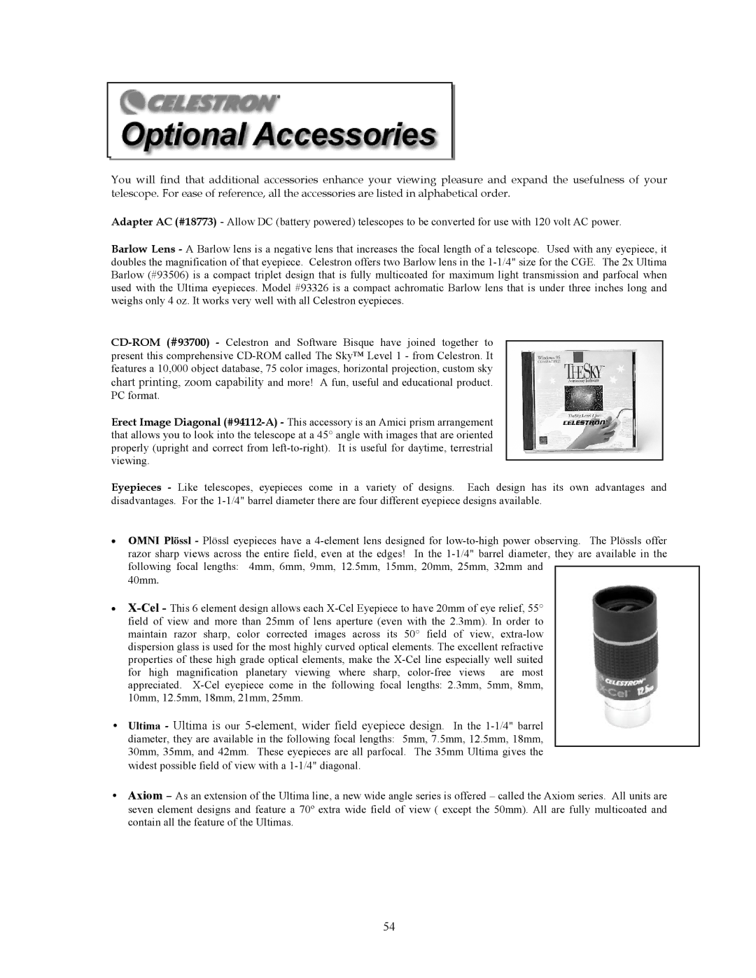 Celestron CGE800, CGE925, CGE1100, CGE1400 manual 