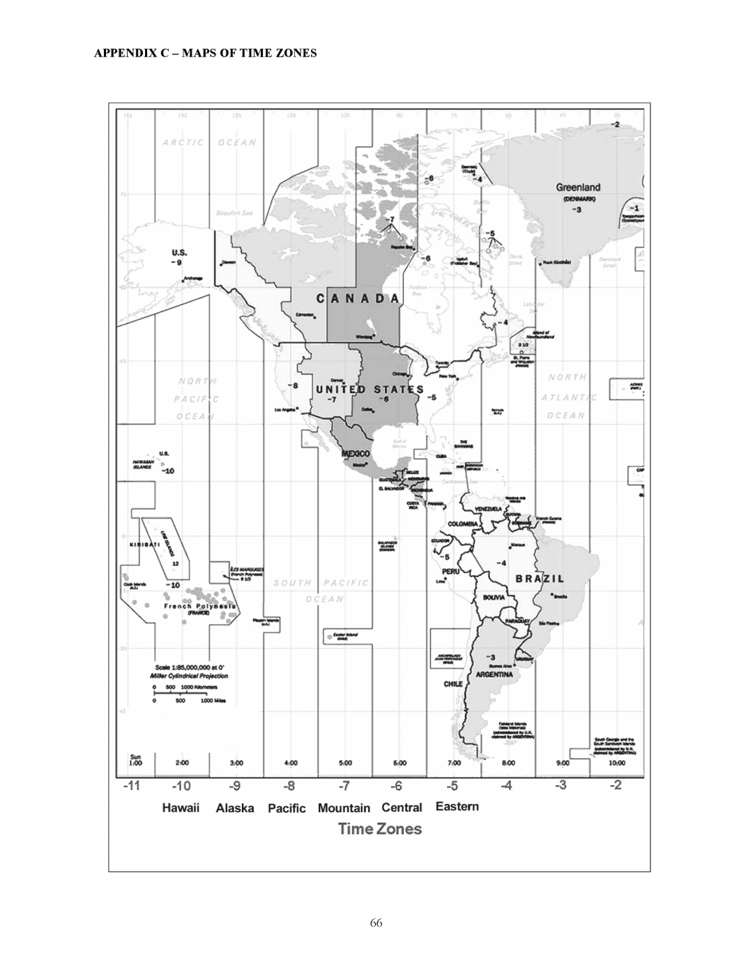 Celestron CGE800, CGE925, CGE1100, CGE1400 manual Appendix C Maps of Time Zones 