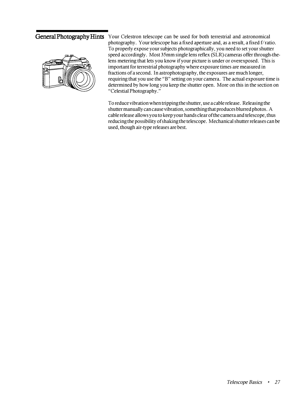 Celestron CR-150 HD instruction manual Telescope Basics 