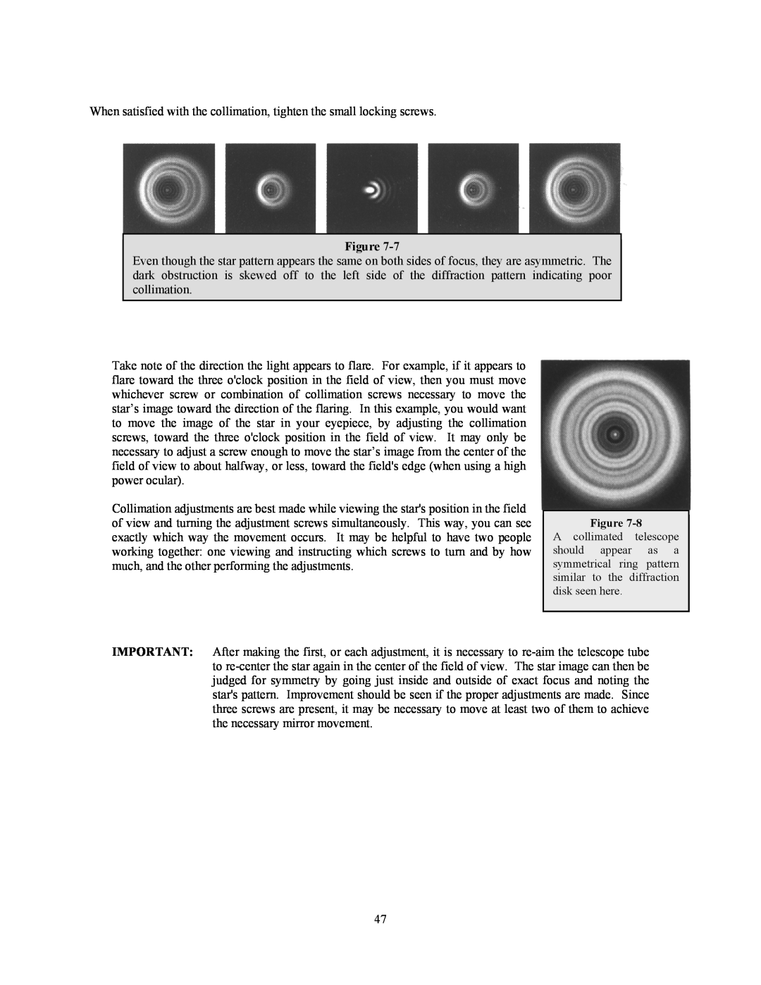 Celestron OMNI XLT 102 manual appear, pattern, diffraction 