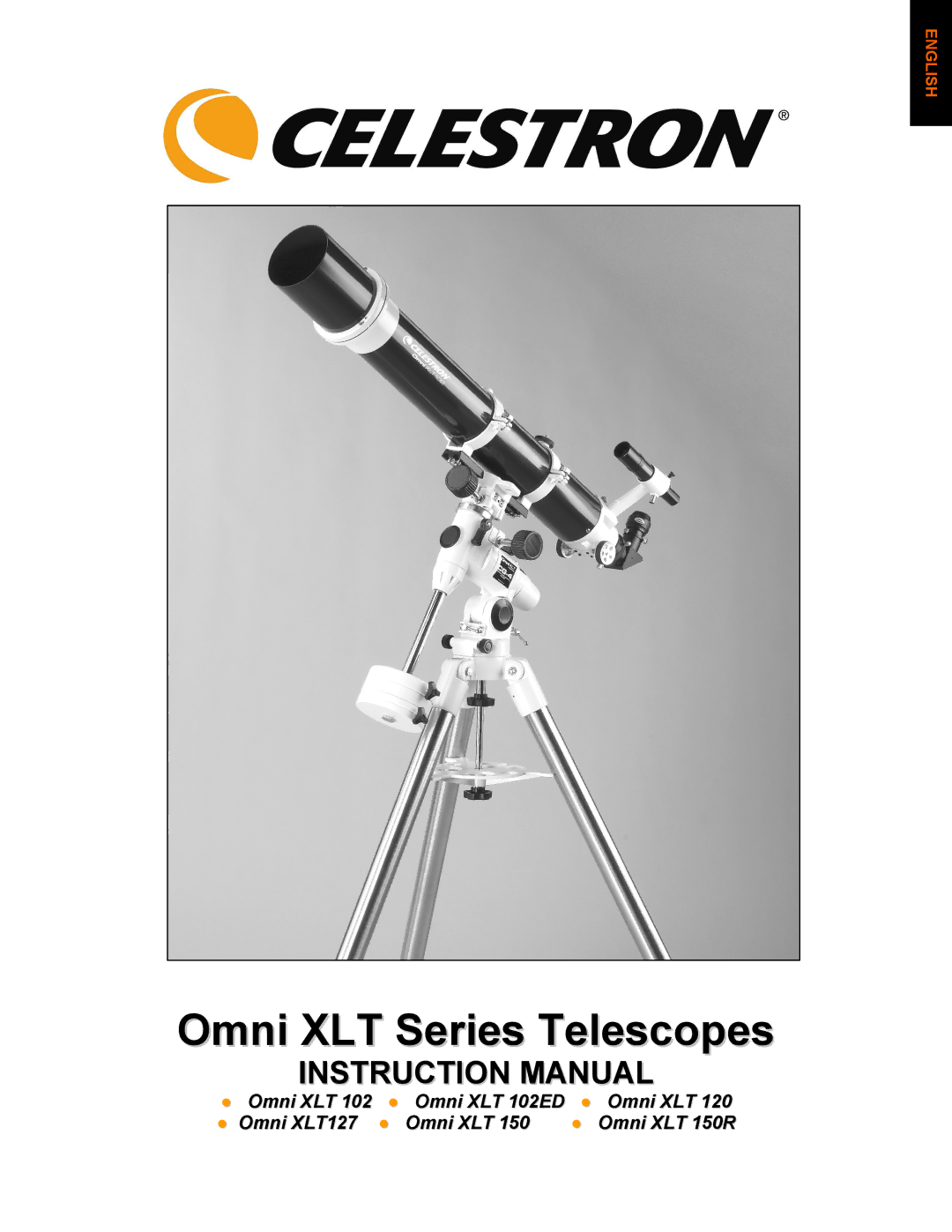 Celestron OMNI XLT 102 manual Omni XLT Series Telescopes 