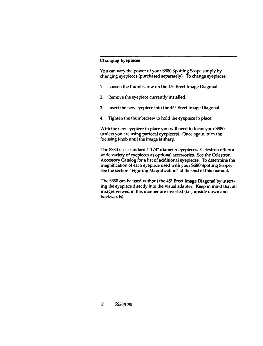 Celestron SS80 manual
