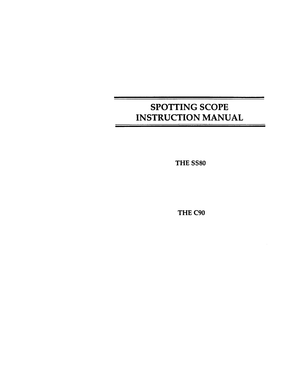 Celestron SS80 manual