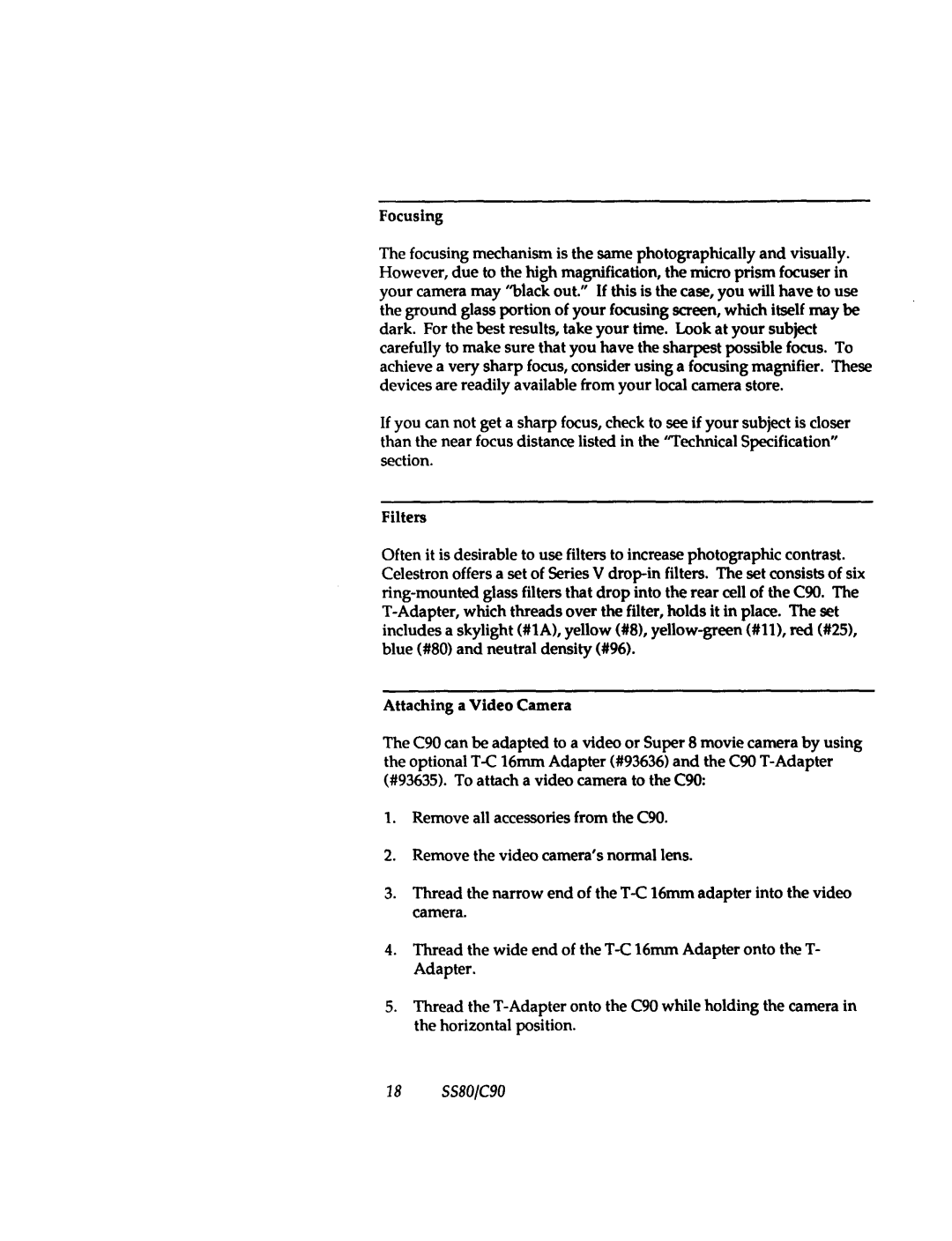 Celestron SS80 manual 