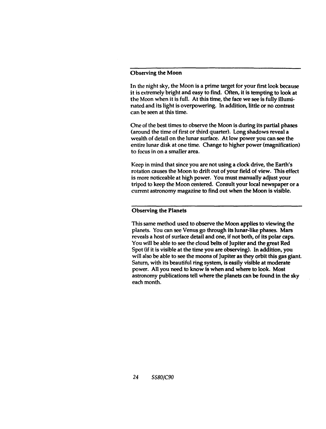 Celestron SS80 manual 