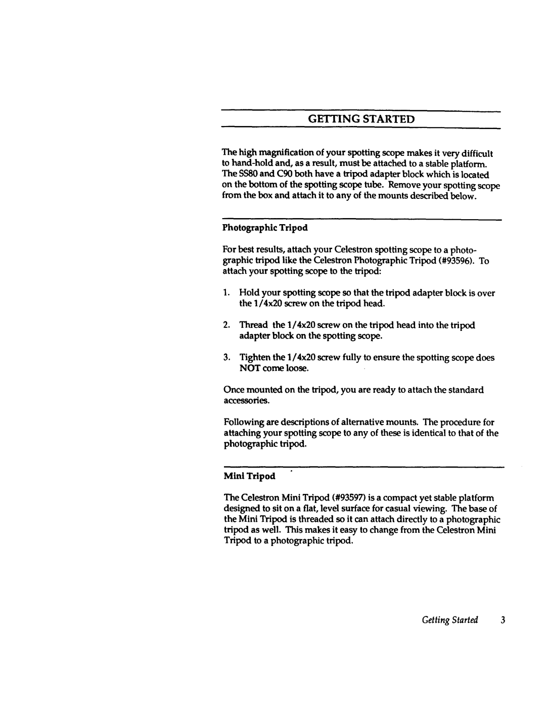 Celestron SS80 manual