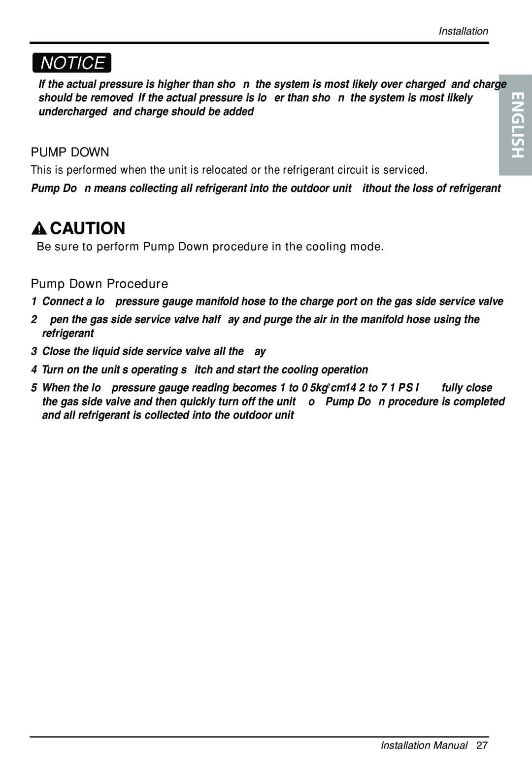 Celestron VMH30SB-1, VMC30SB-1 manual Pump Down Procedure 