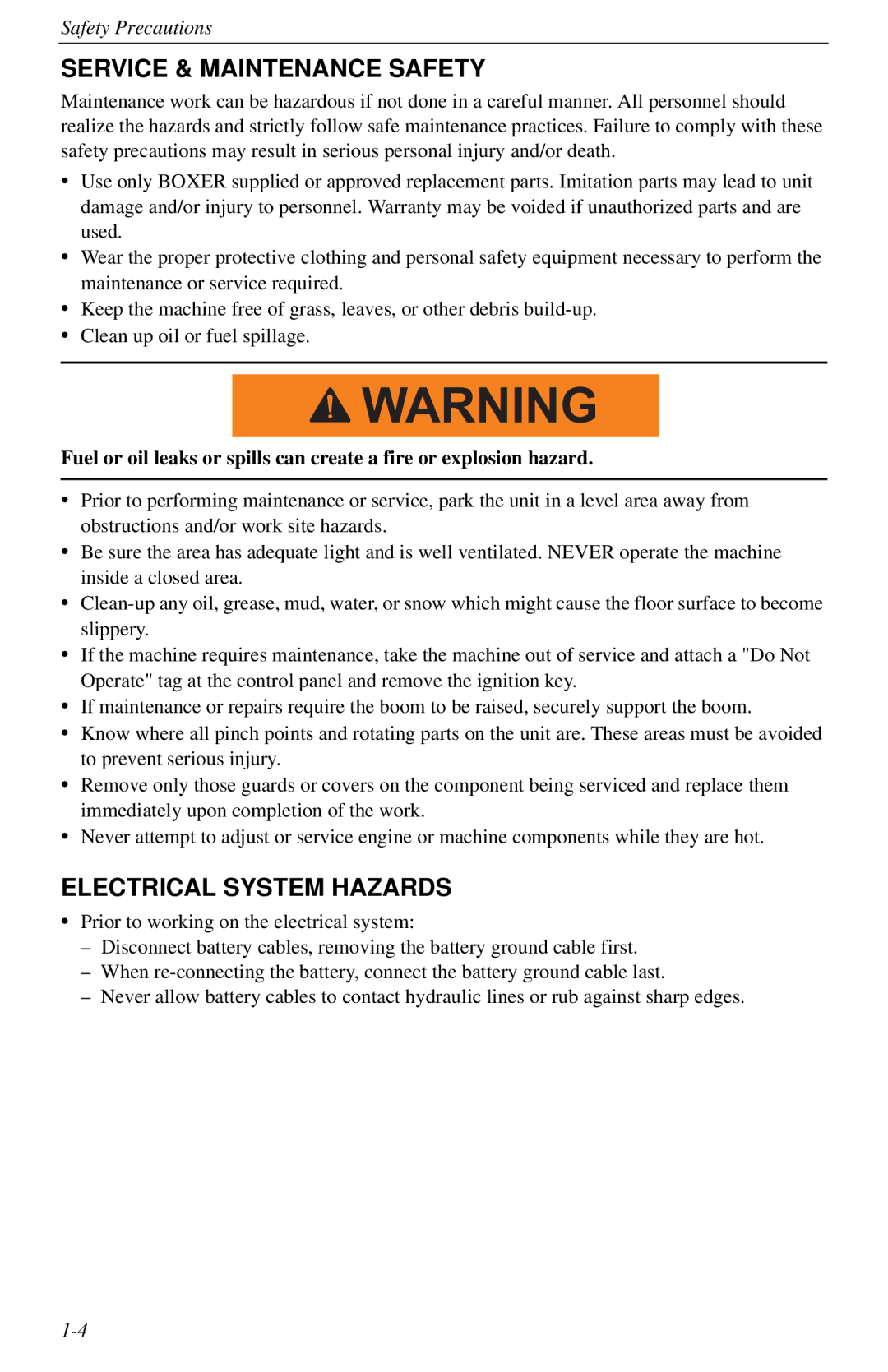 Cellboost 999-823 manual Service & Maintenance Safety 