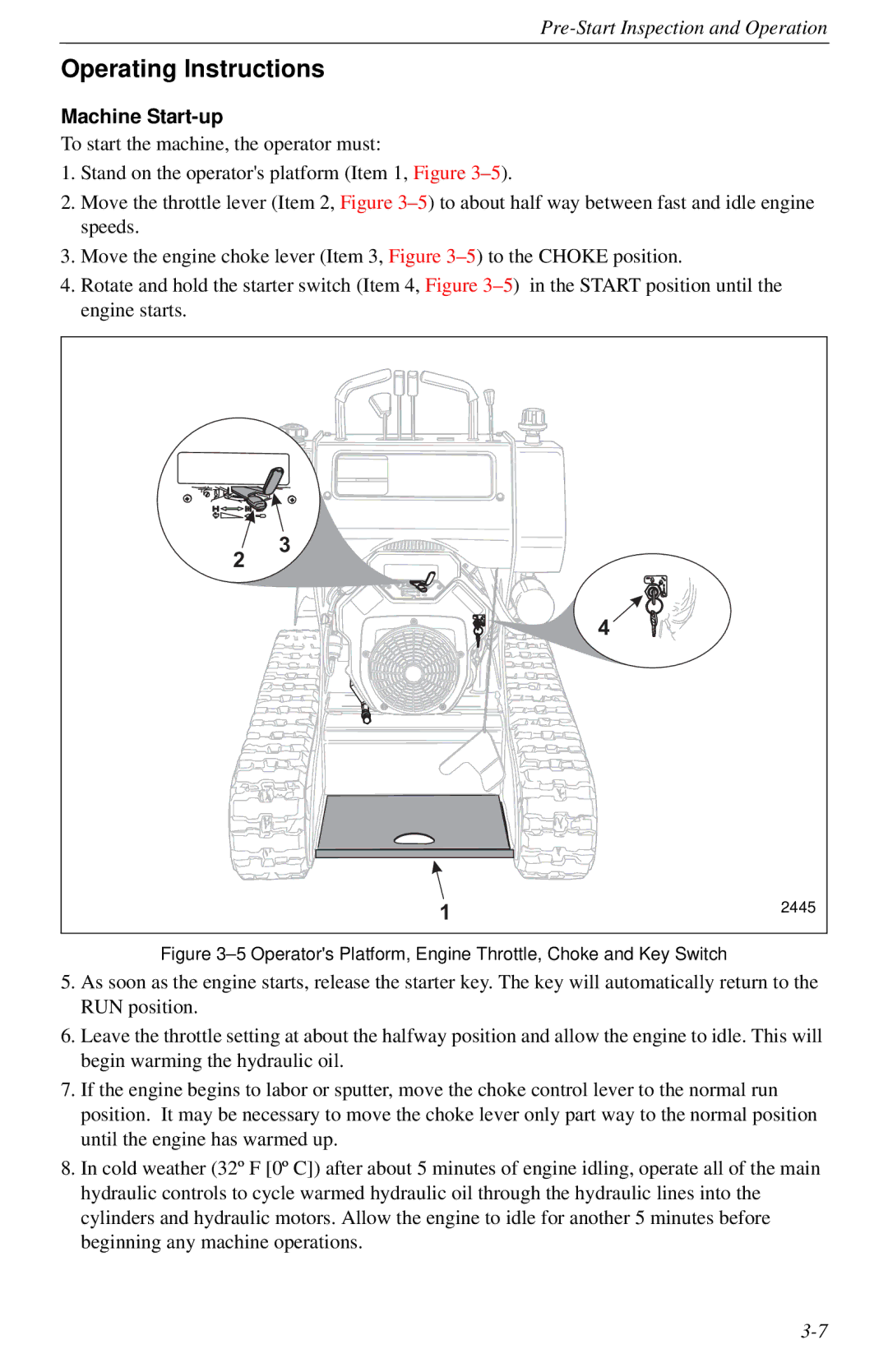 Cellboost 999-823 manual Operating Instructions, Machine Start-up 