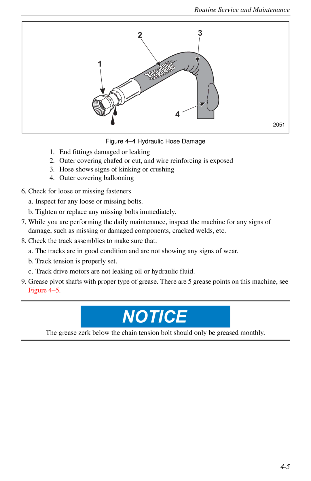 Cellboost 999-823 manual Hydraulic Hose Damage 