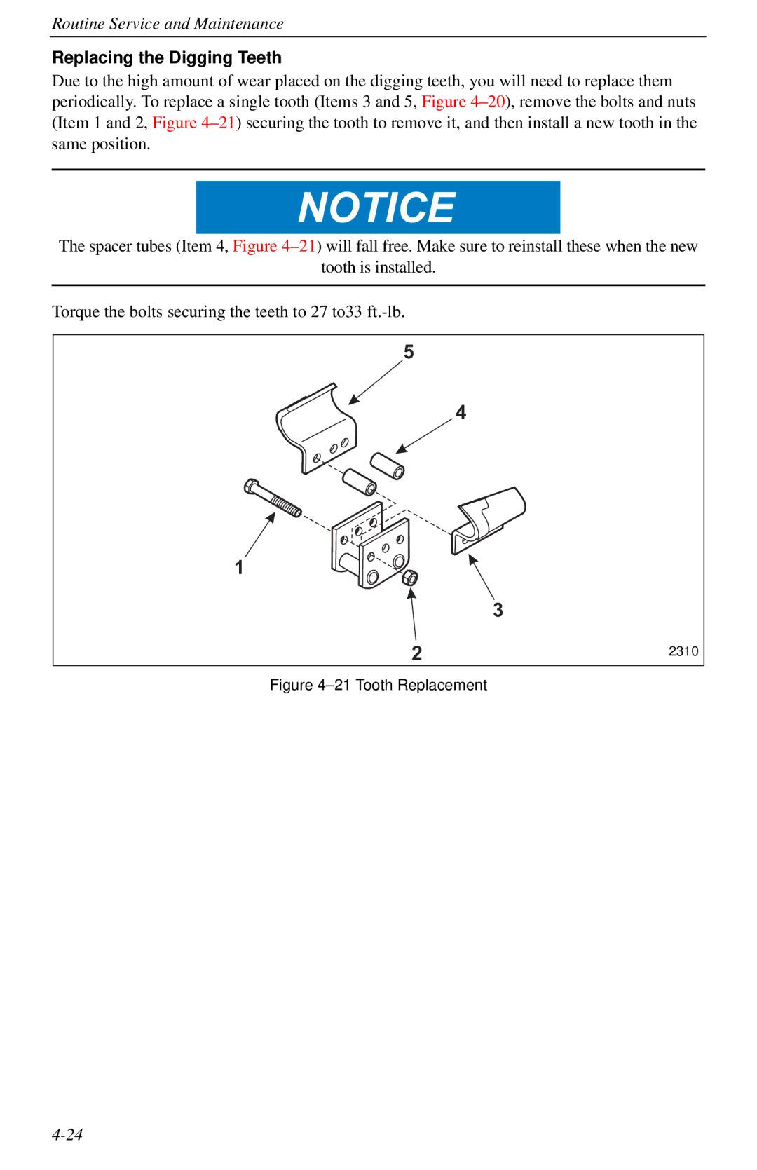 Cellboost 999-823 manual Replacing the Digging Teeth, Tooth Replacement 