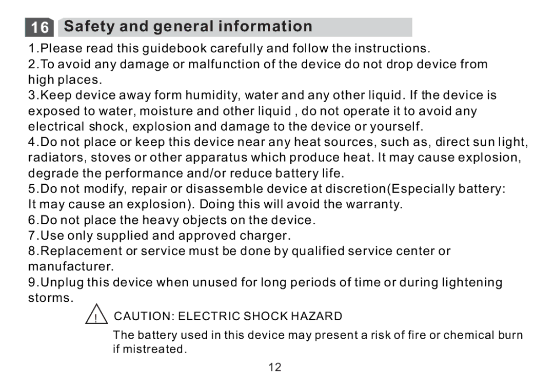 Cellular Innovations HFBLU-LT100 manual Safety and general information 