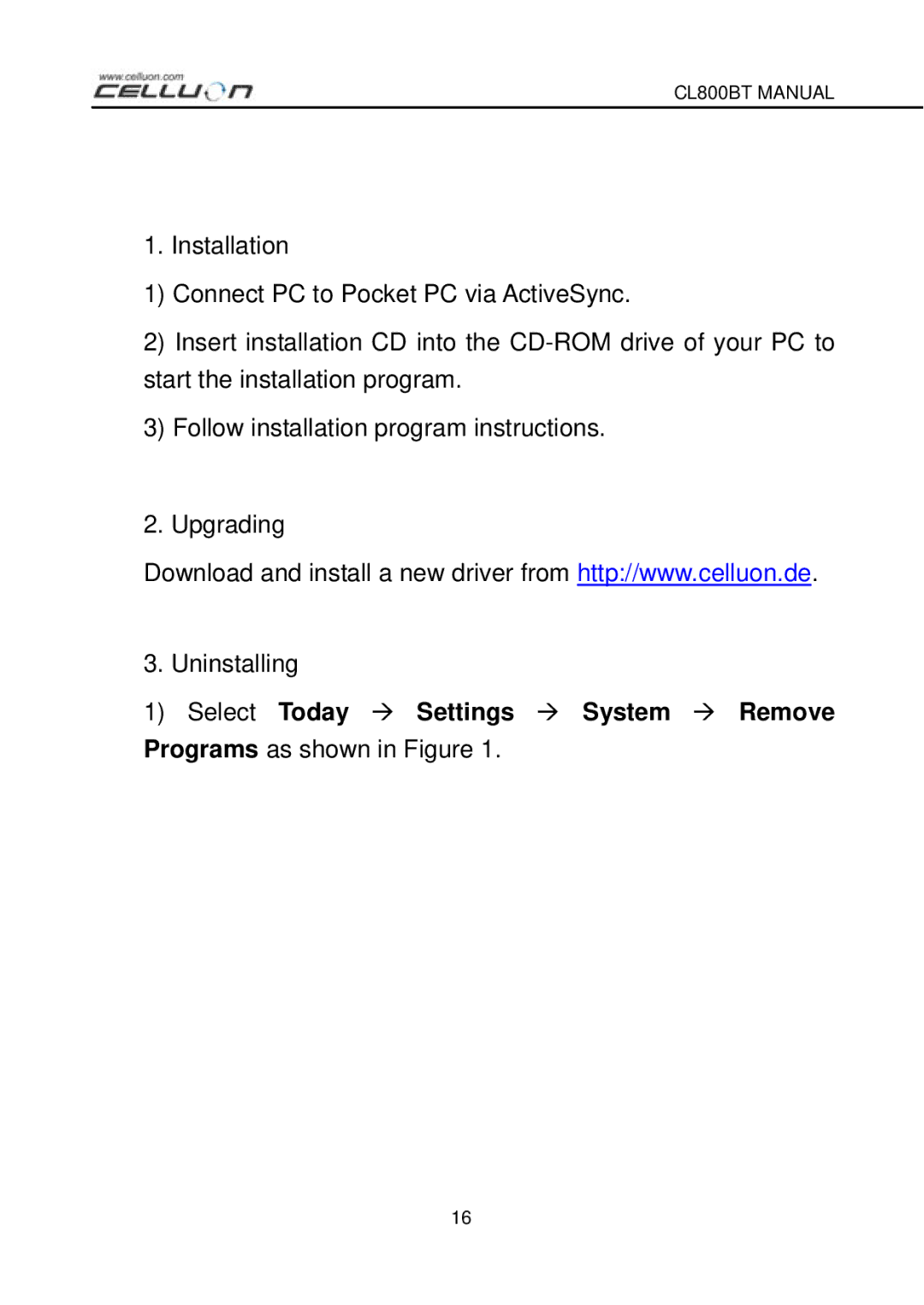 Celluon manual CL800BT Manual 
