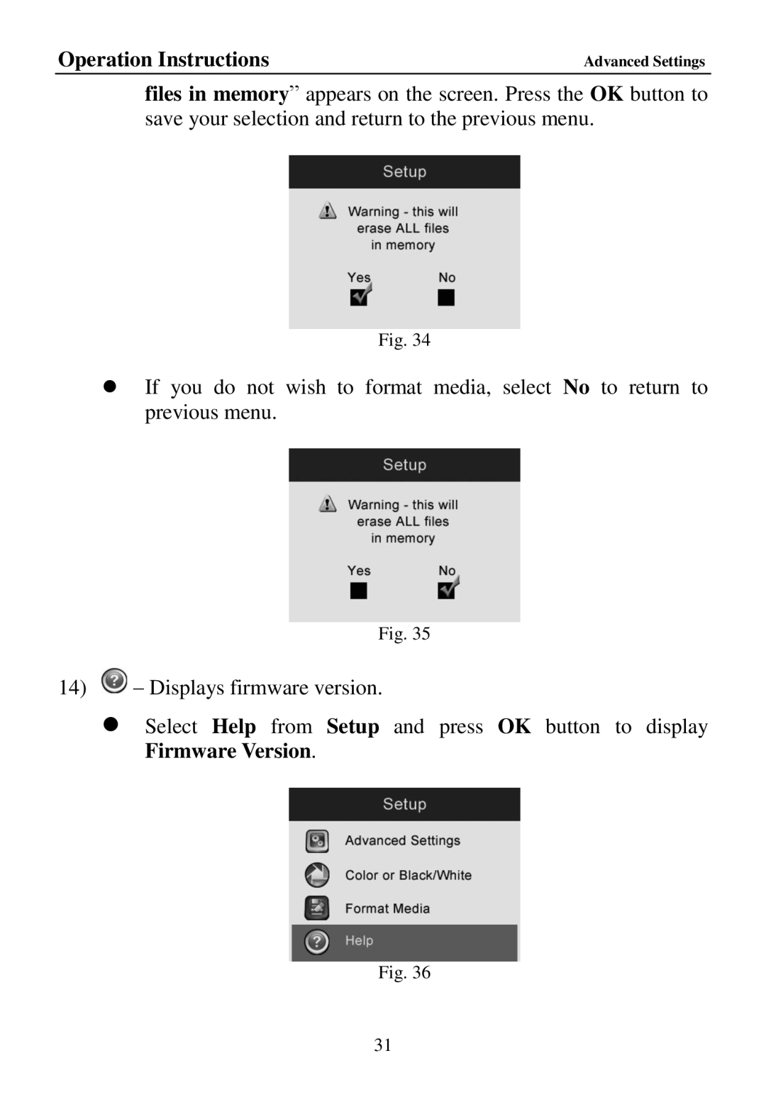 Cenix Digicom 67980 manual Operation Instructions 