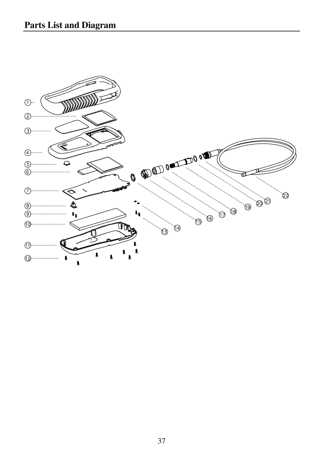 Cenix Digicom 67980 manual Parts List and Diagram 