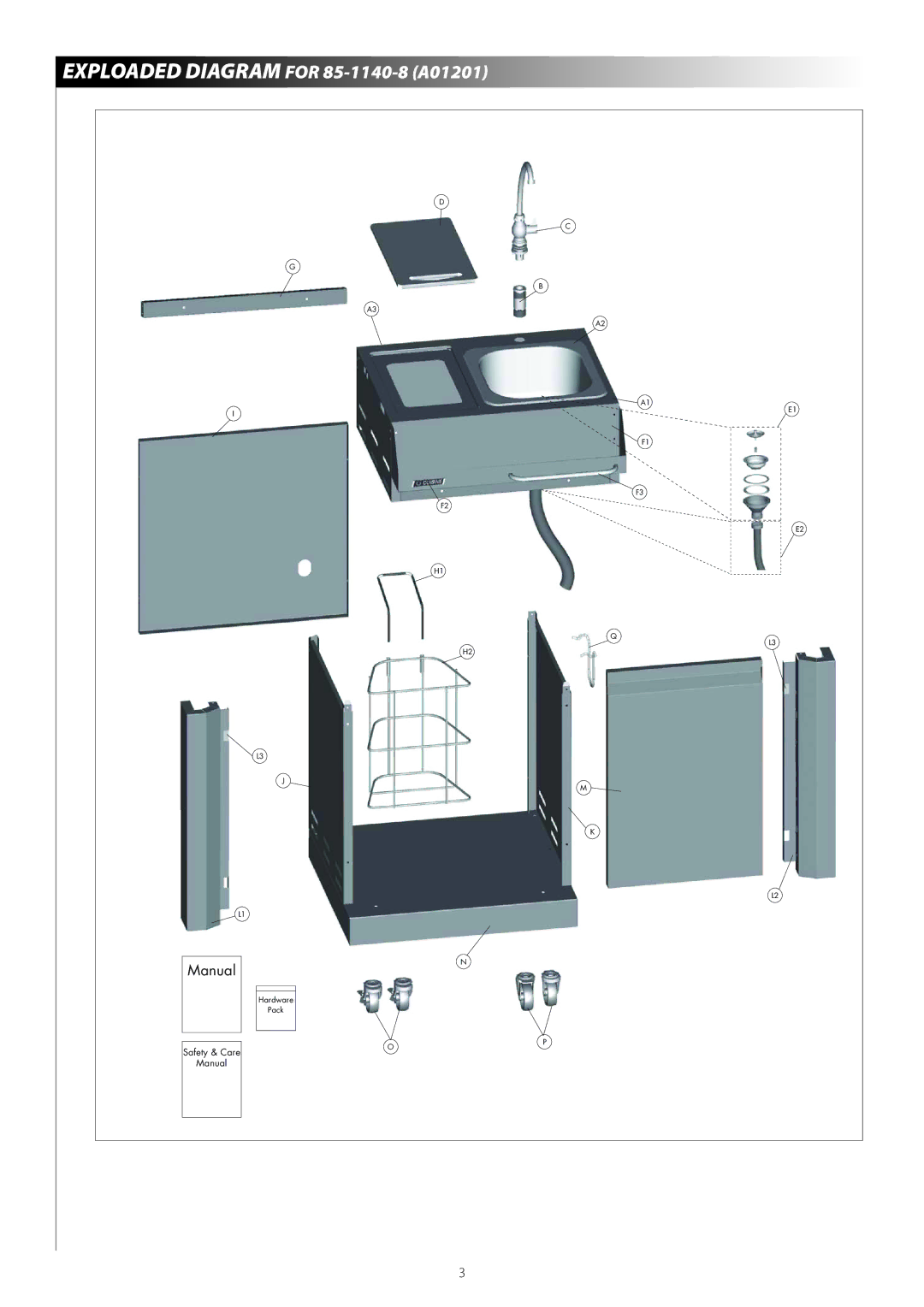 Centro 120407 warranty Exploaded Diagram for 85-1140-8 A01201 