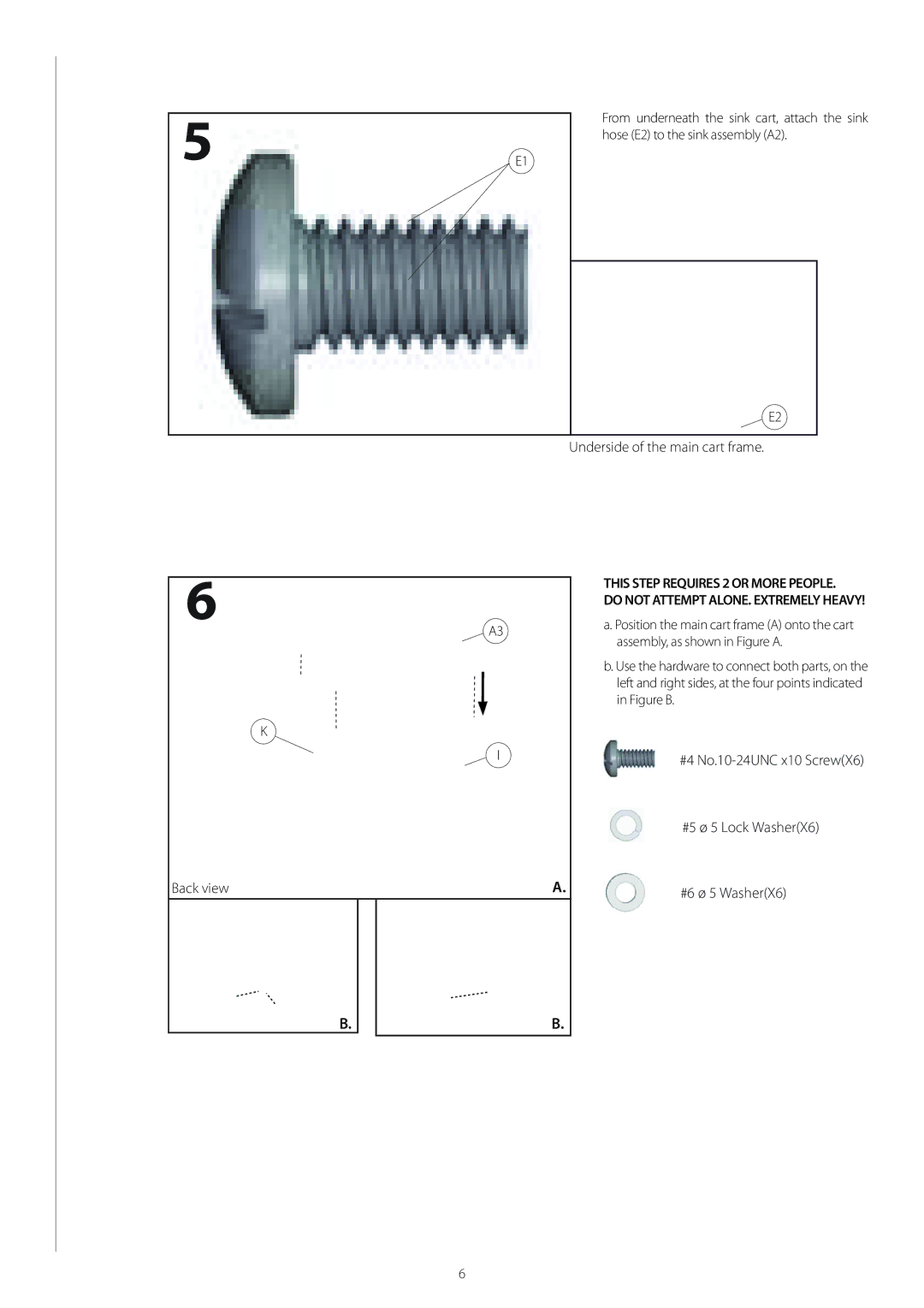 Centro 120407 warranty Underside of the main cart frame 