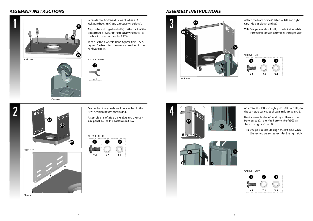 Centro 3900 warranty Assembly Instructions 