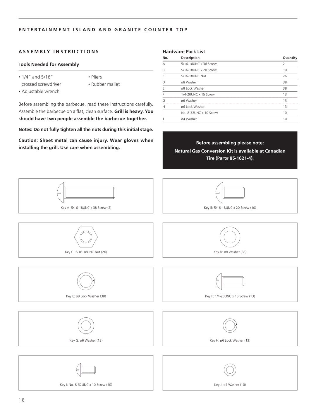 Centro 6000 SI warranty Tools Needed for Assembly 