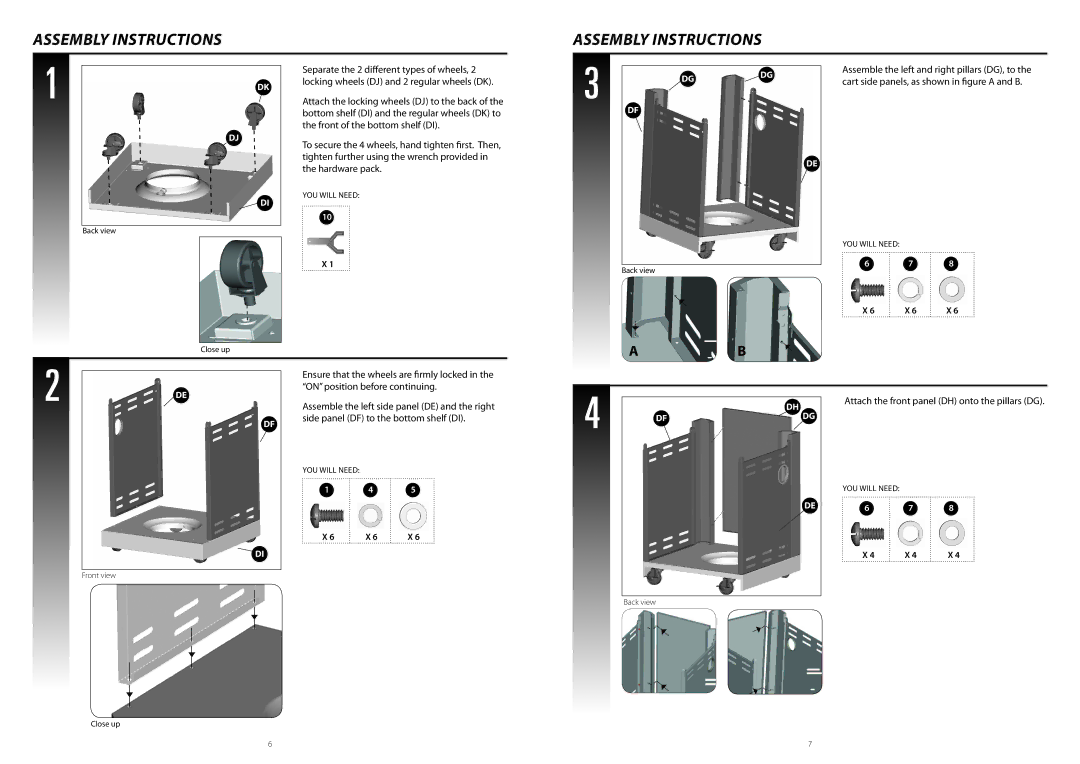 Centro G41205, G41204, 2900S, 07012009 SA warranty Assembly Instructions 